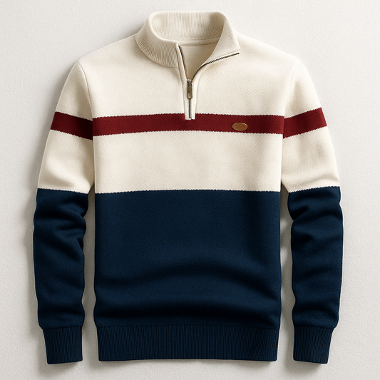 Lasse | Sweater med kort lynlås