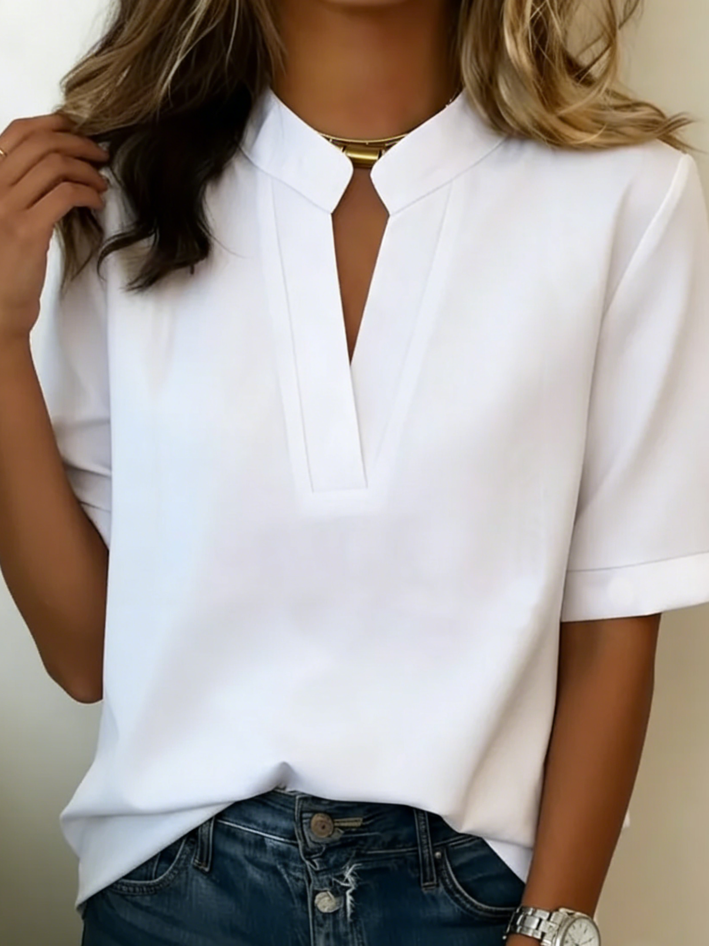 Nanni | Elegant bluse med raffineret krave
