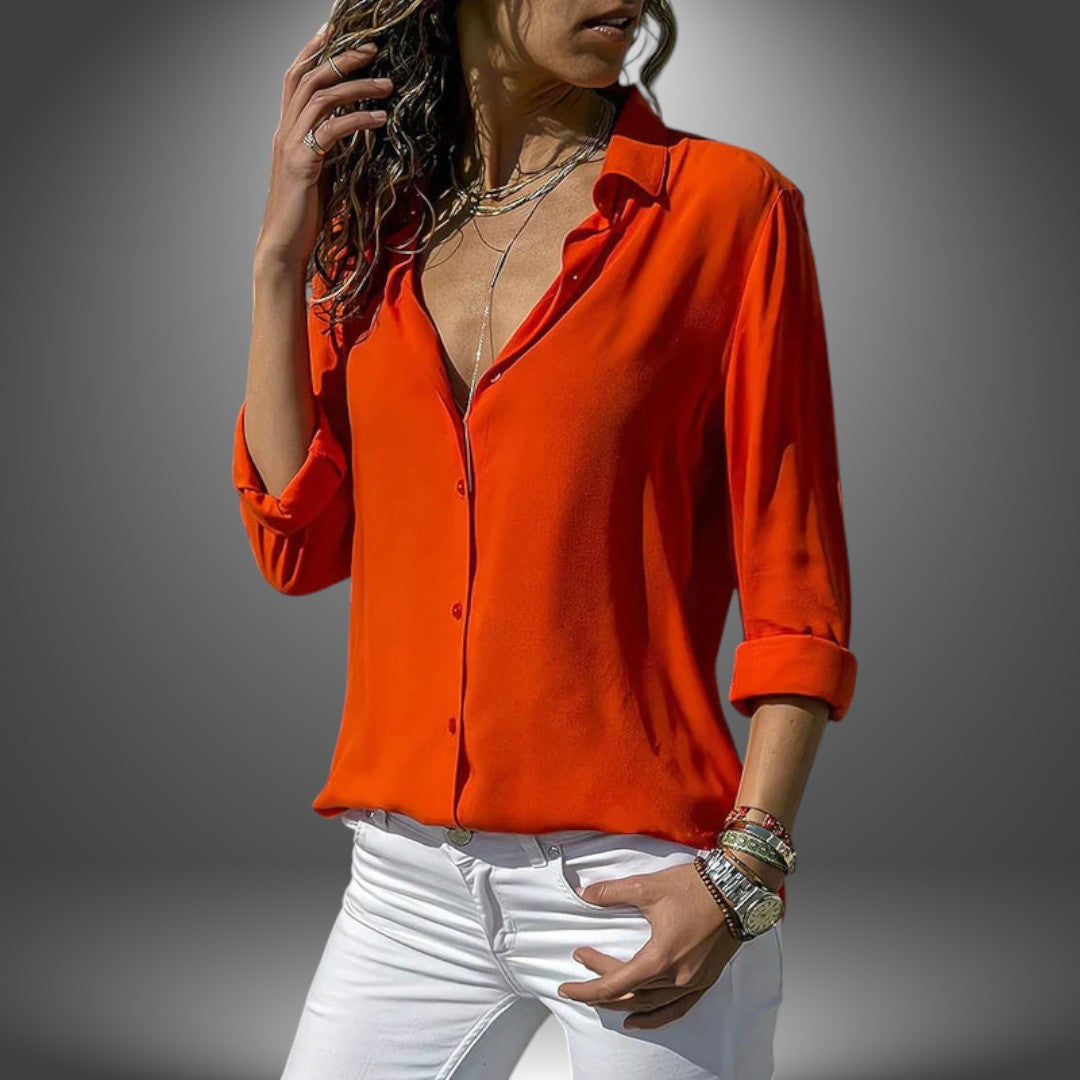 Solvej | Klassisk bluse med knapper
