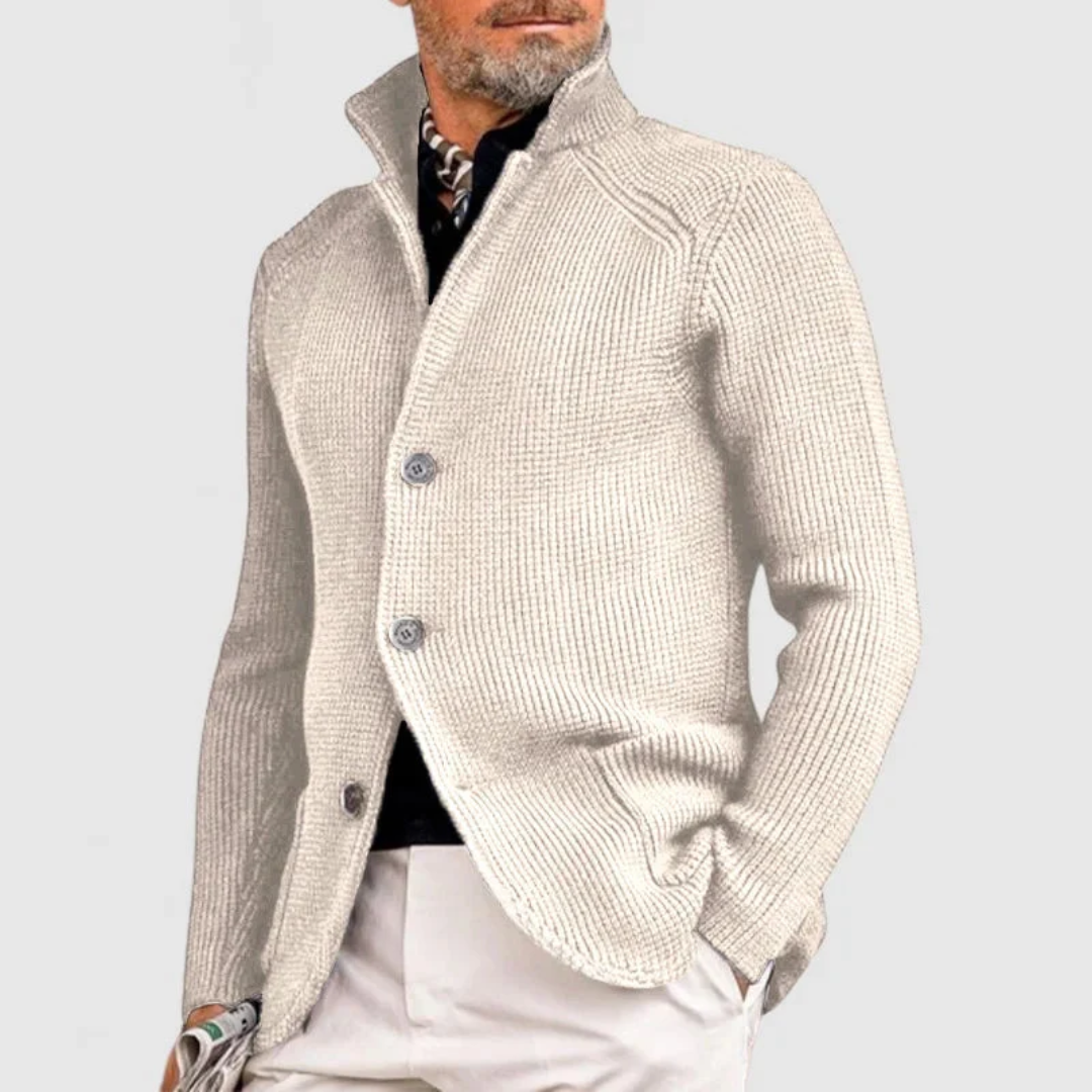 Mikkel | Cardigan med høj krave