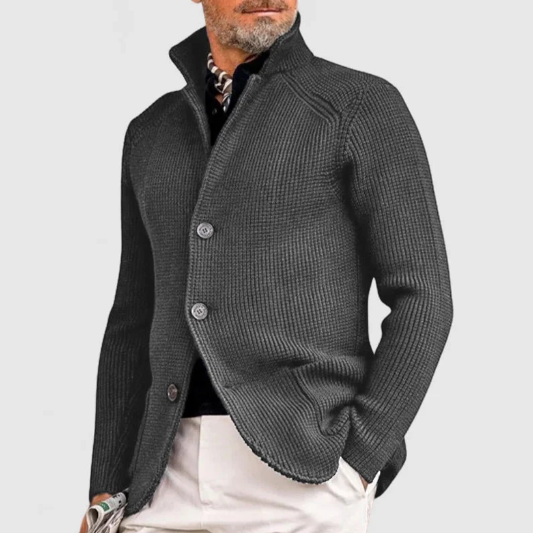 Mikkel | Cardigan med høj krave