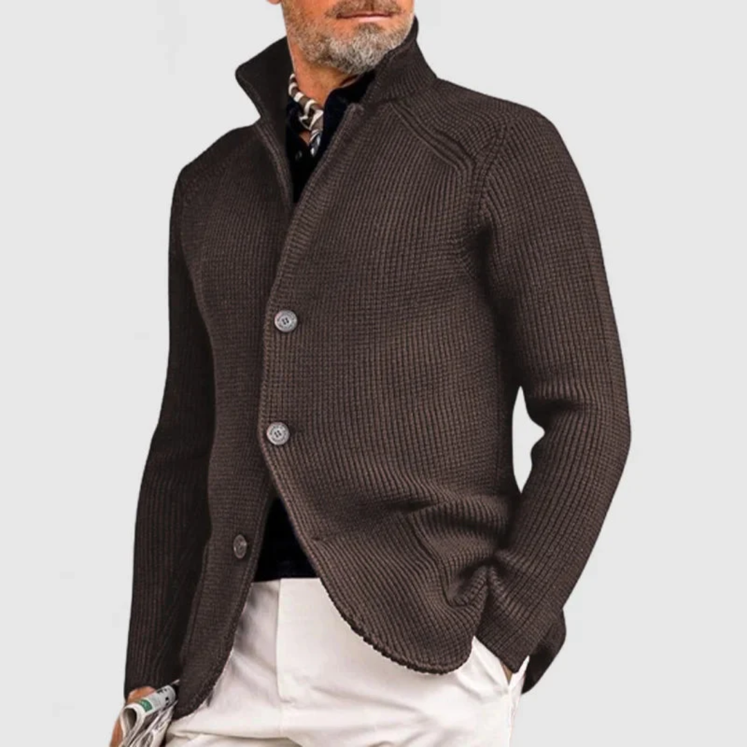 Mikkel | Cardigan med høj krave
