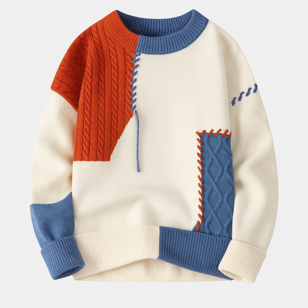 Silas | Sweater i patchwork