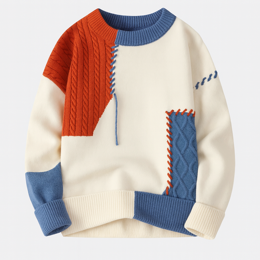 Silas | Sweater i patchwork