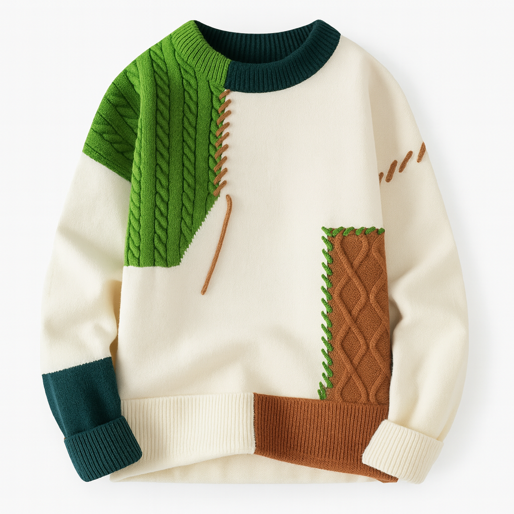 Silas | Sweater i patchwork