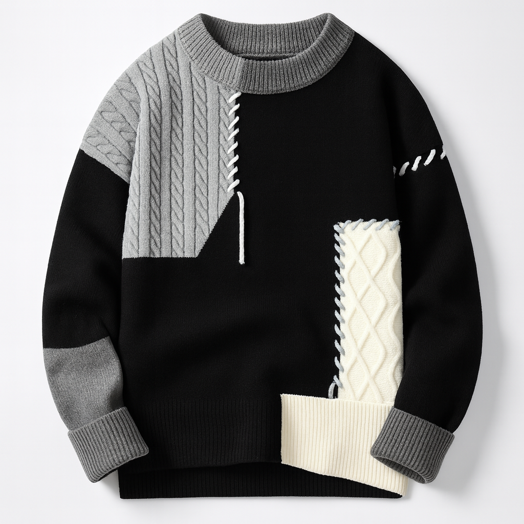 Silas | Sweater i patchwork