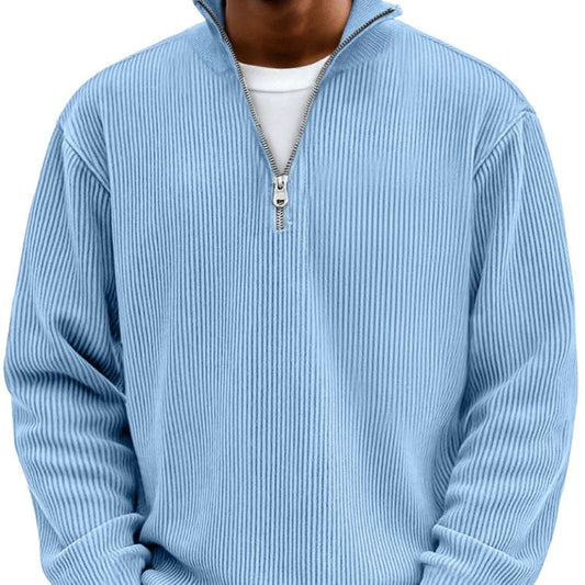Emil | Struktureret sweater med lynlås