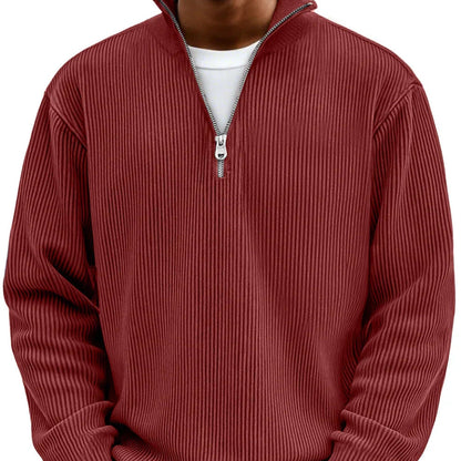 Emil | Struktureret sweater med lynlås
