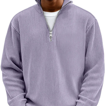 Emil | Struktureret sweater med lynlås