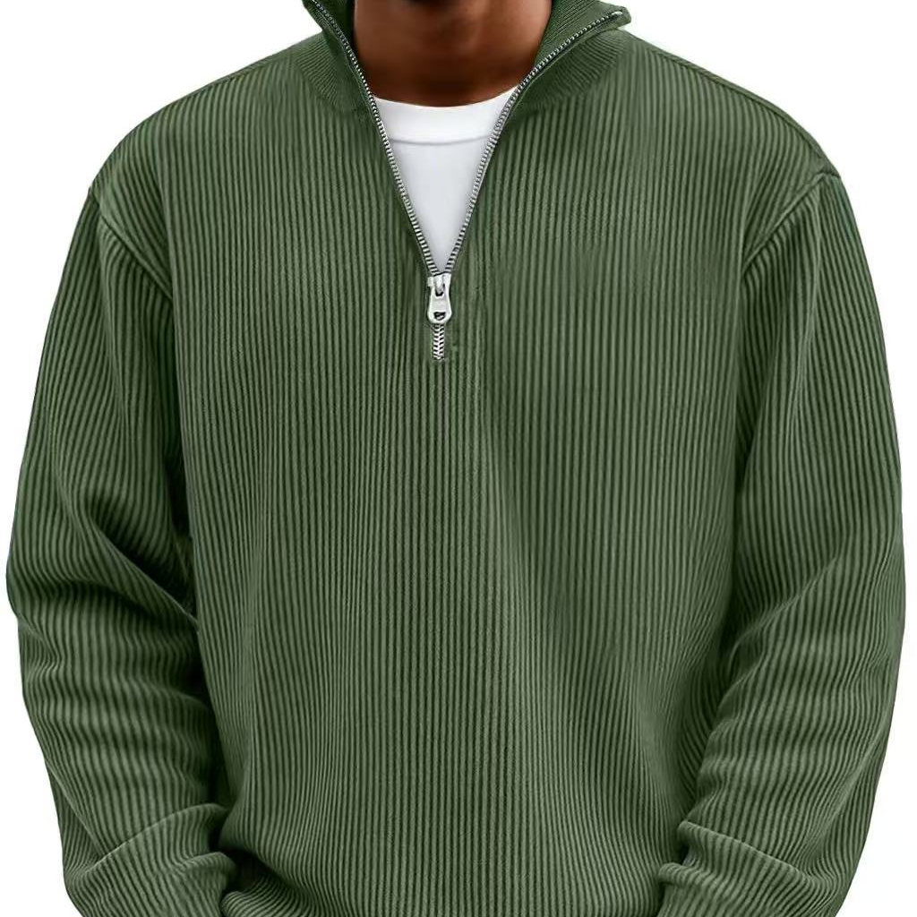 Emil | Struktureret sweater med lynlås