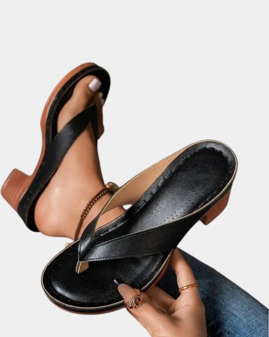 Aline | Behagelige sandaler med bred hæl