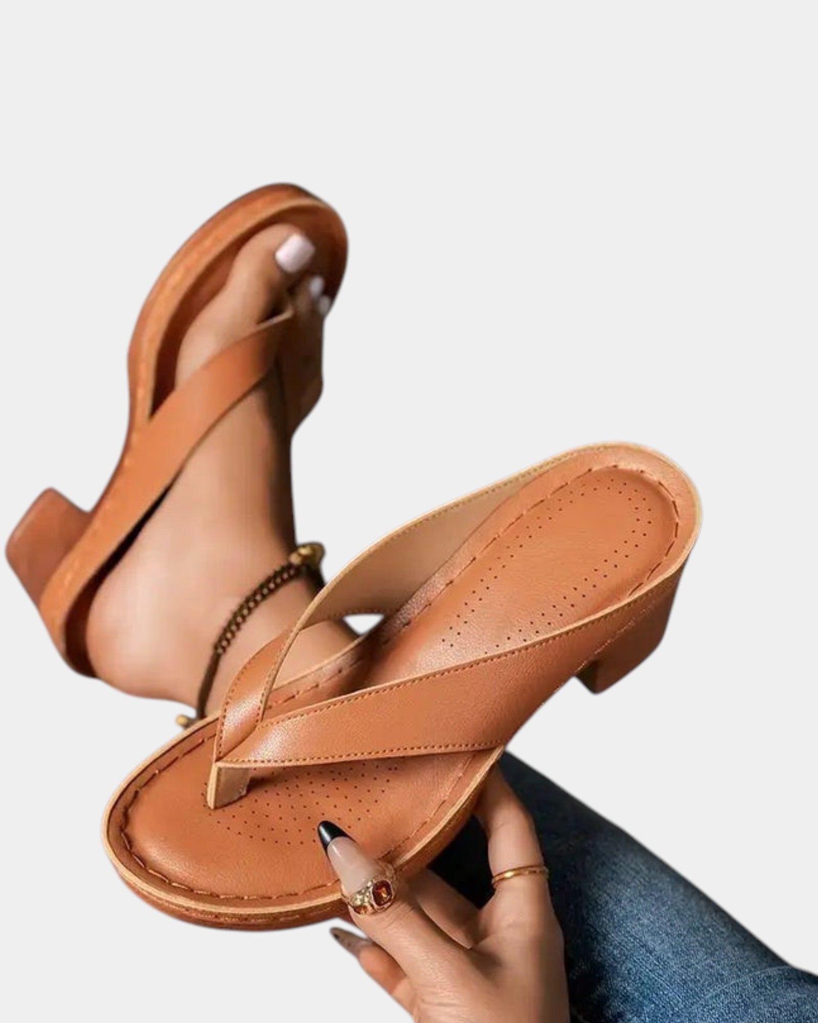 Aline | Behagelige sandaler med bred hæl