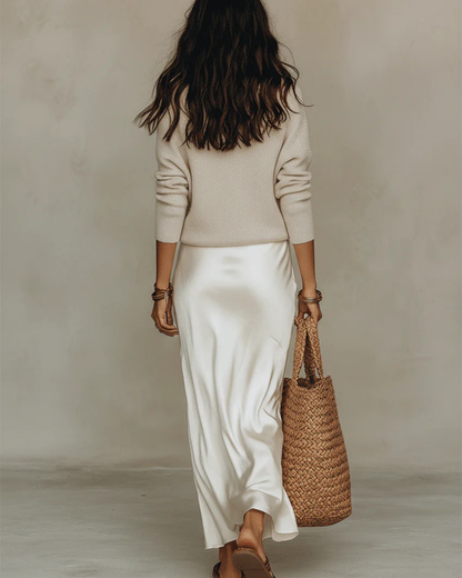 Benthe | Elegant midikjole i satin