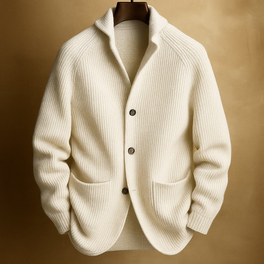 Aksel | Ribstrikket cardigan med knapper
