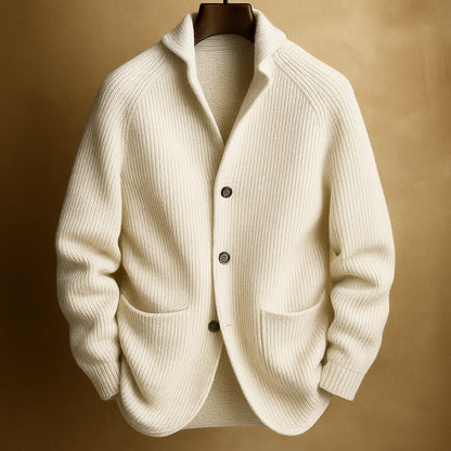 Aksel | Ribstrikket cardigan med knapper