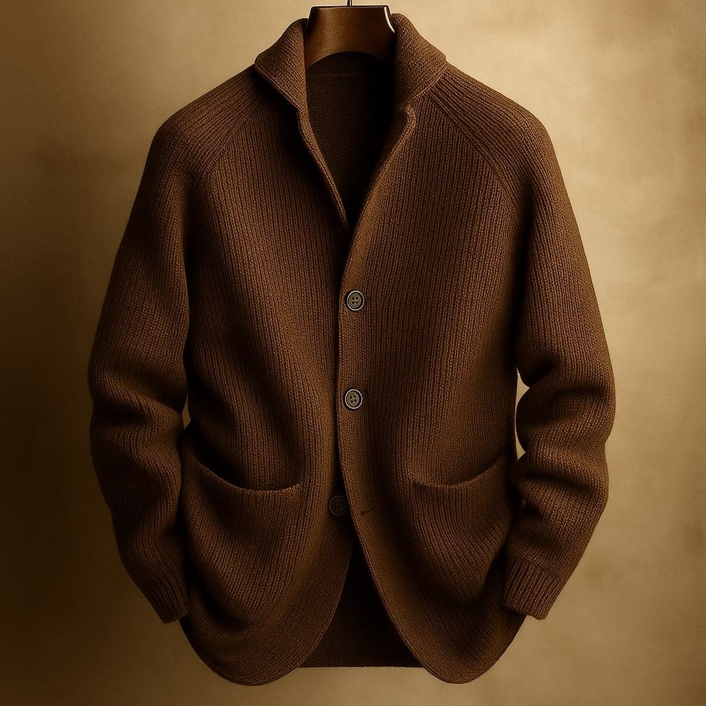 Aksel | Ribstrikket cardigan med knapper