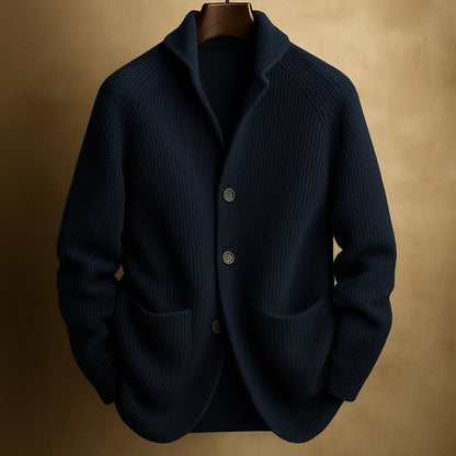 Aksel | Ribstrikket cardigan med knapper