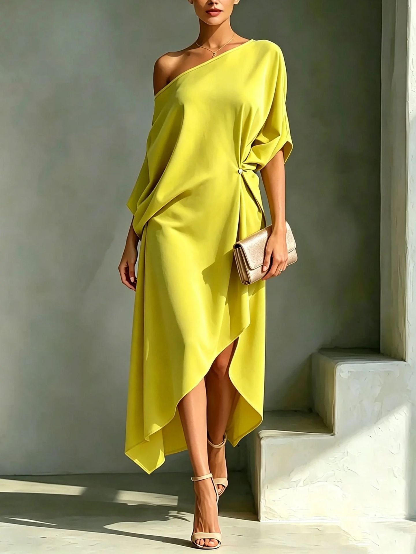 Katrine | Elegant asymmetrisk kjole