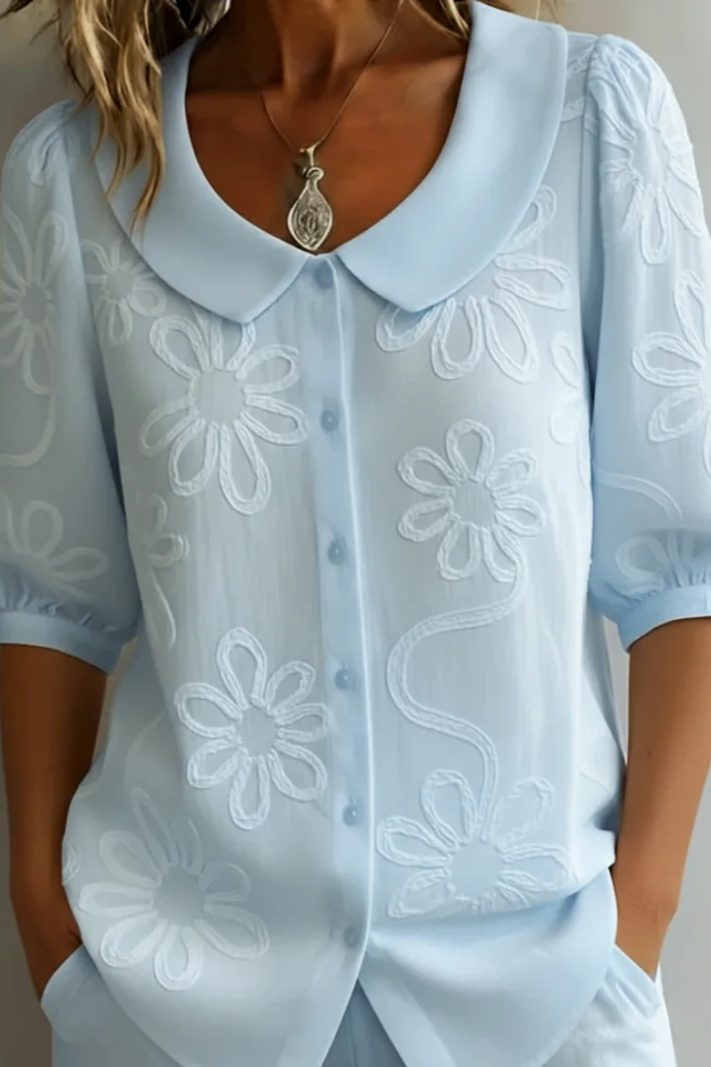 Gunda | Elegant bluse med blomsterprint