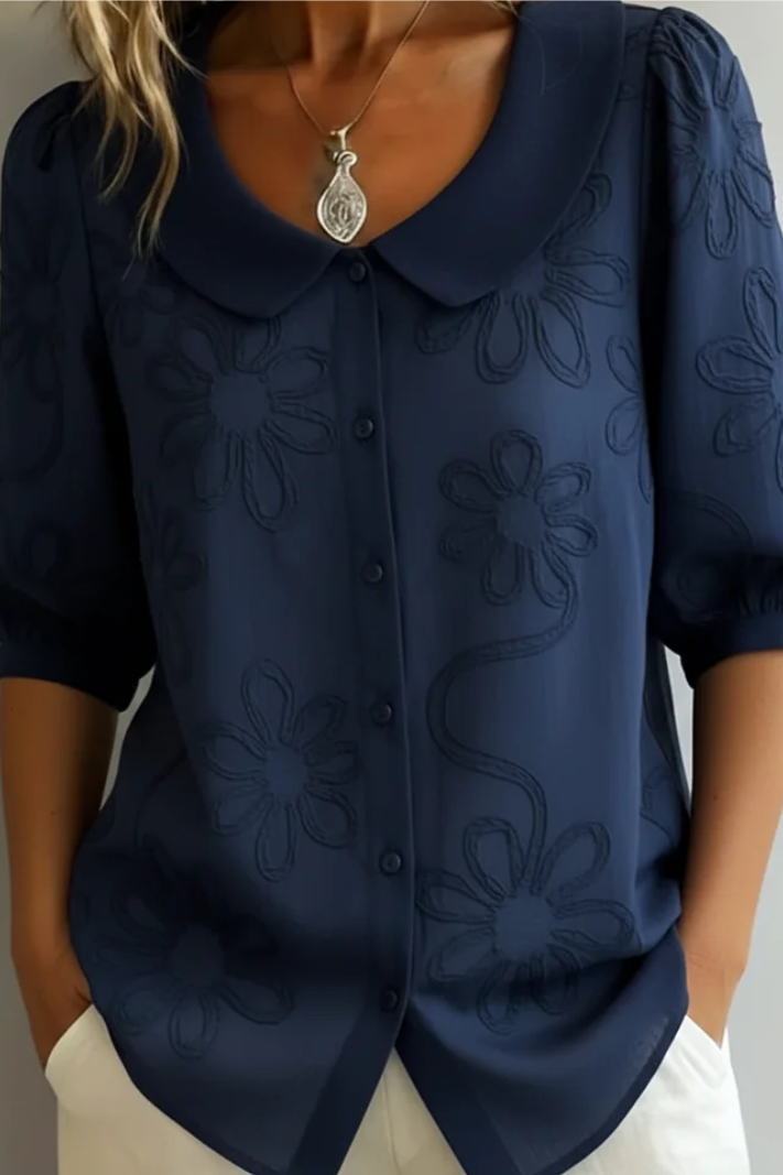 Gunda | Elegant bluse med blomsterprint