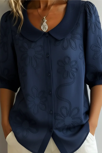 Gunda | Elegant bluse med blomsterprint
