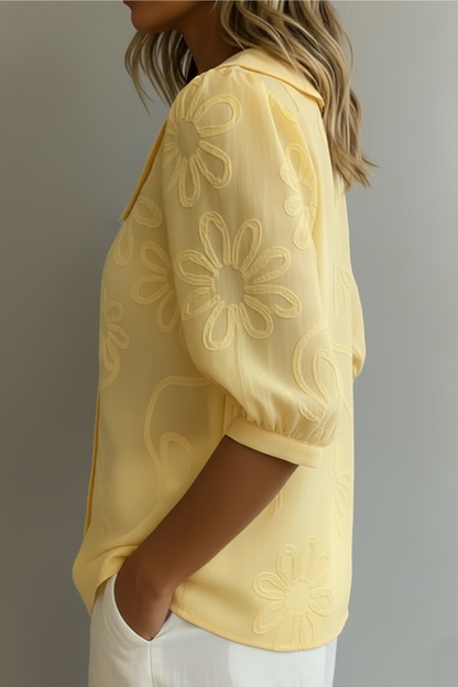 Gunda | Elegant bluse med blomsterprint