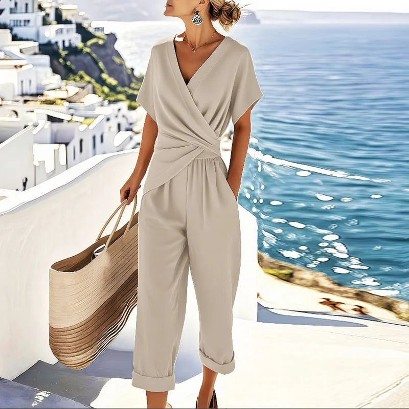 Josefa | Elegant todelt sæt med slå om-overdel