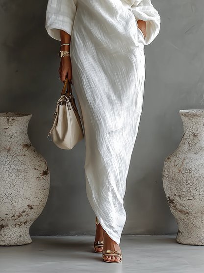Liv | Asymmetrisk og elegant maxikjole