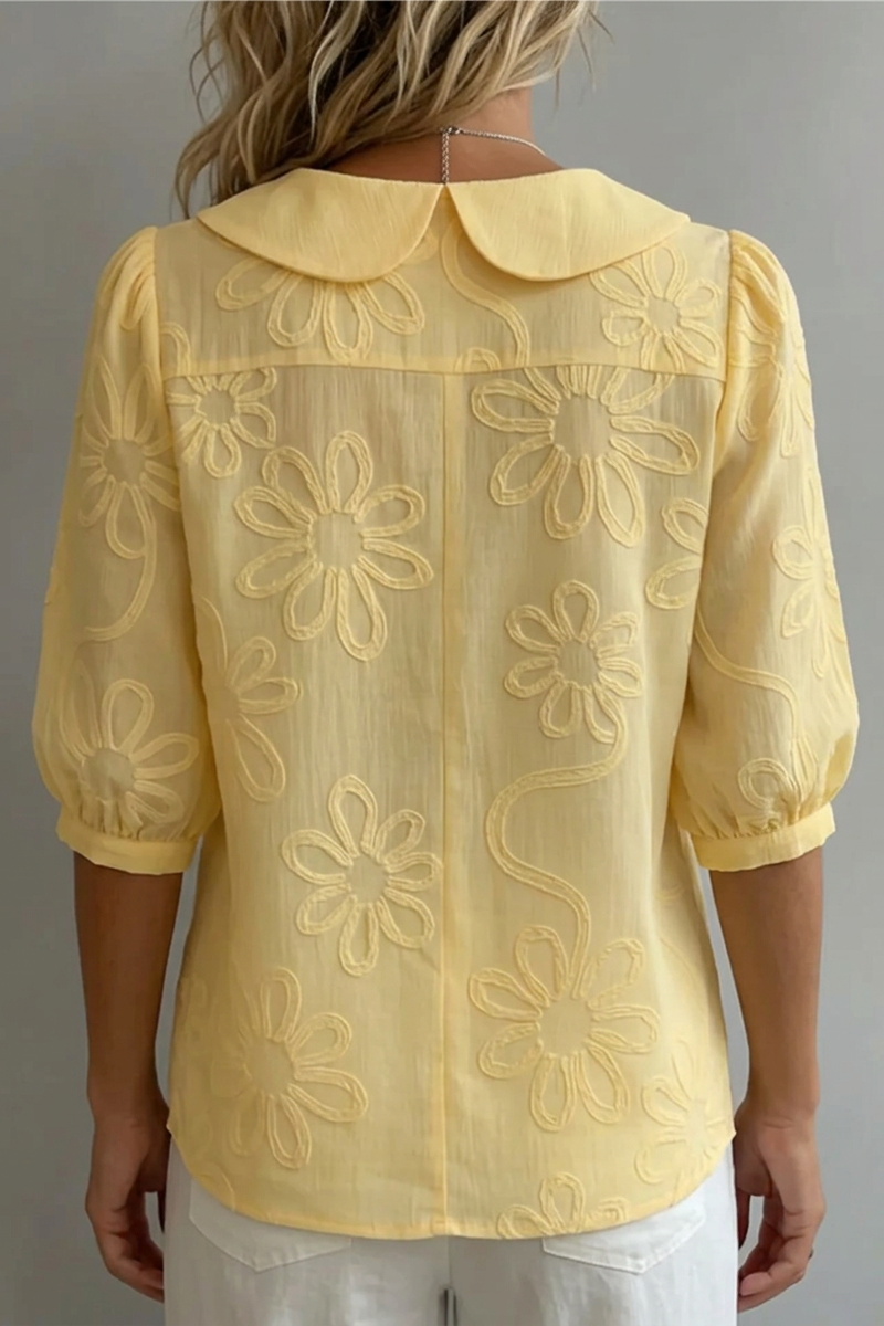 Gunda | Elegant bluse med blomsterprint