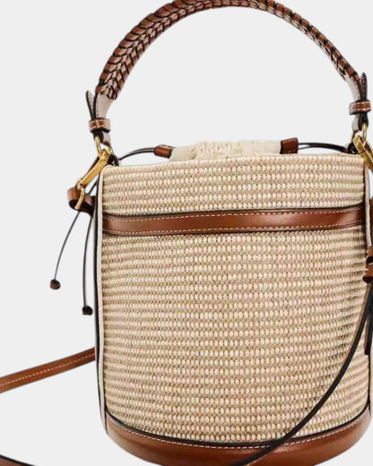 Charlotta | Bucket bag i strikoptik