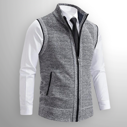 Magnus | Vest med lynlås og høj krave